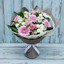 Букет цветов из:  Герберы, Альстромерии и Хризантемы #REPLACE_PRED# Пригородный Оренбургский район