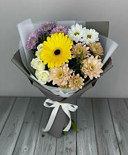 Букет цветов из:  Розы, Герберы и Хризантемы в Пригородный Оренбургский район